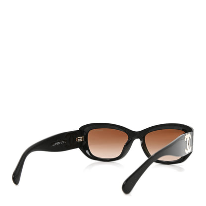 Chanel Acetate Rectangle Sunglasses 5493-A Black Brown 4 of 7