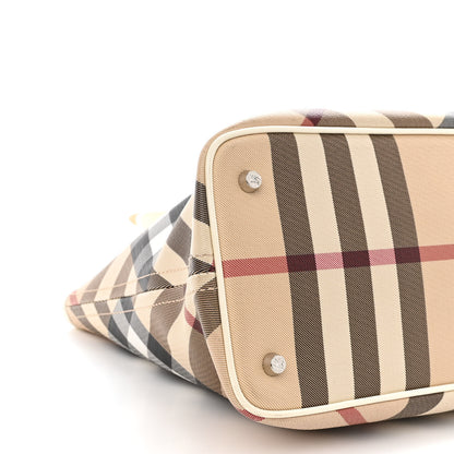 Burberry Nova Check Large Nickie Tote White 10 of 16