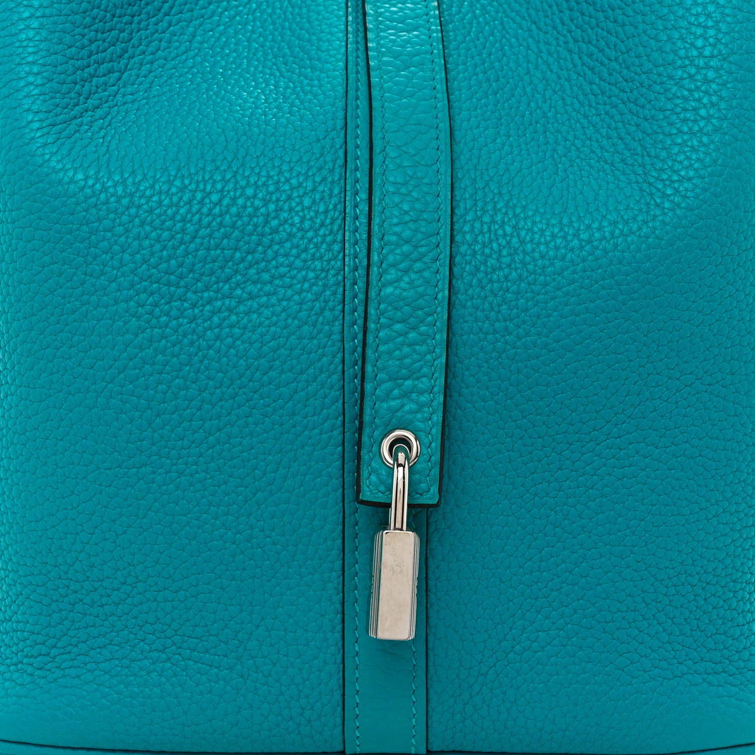 Hermes Taurillon Clemence Picotin Lock 26 GM Turquoise 8 of 10