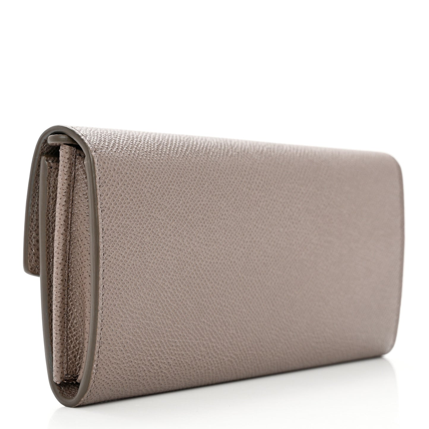 Hammered Calfskin Gancini Wallet Caraway Seed