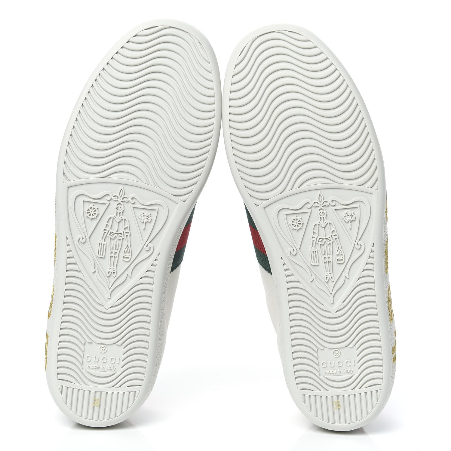 Gucci X SEGA Calfskin Ayers Web Guccy Womens Ace Sneakers 36 White 5 of 9