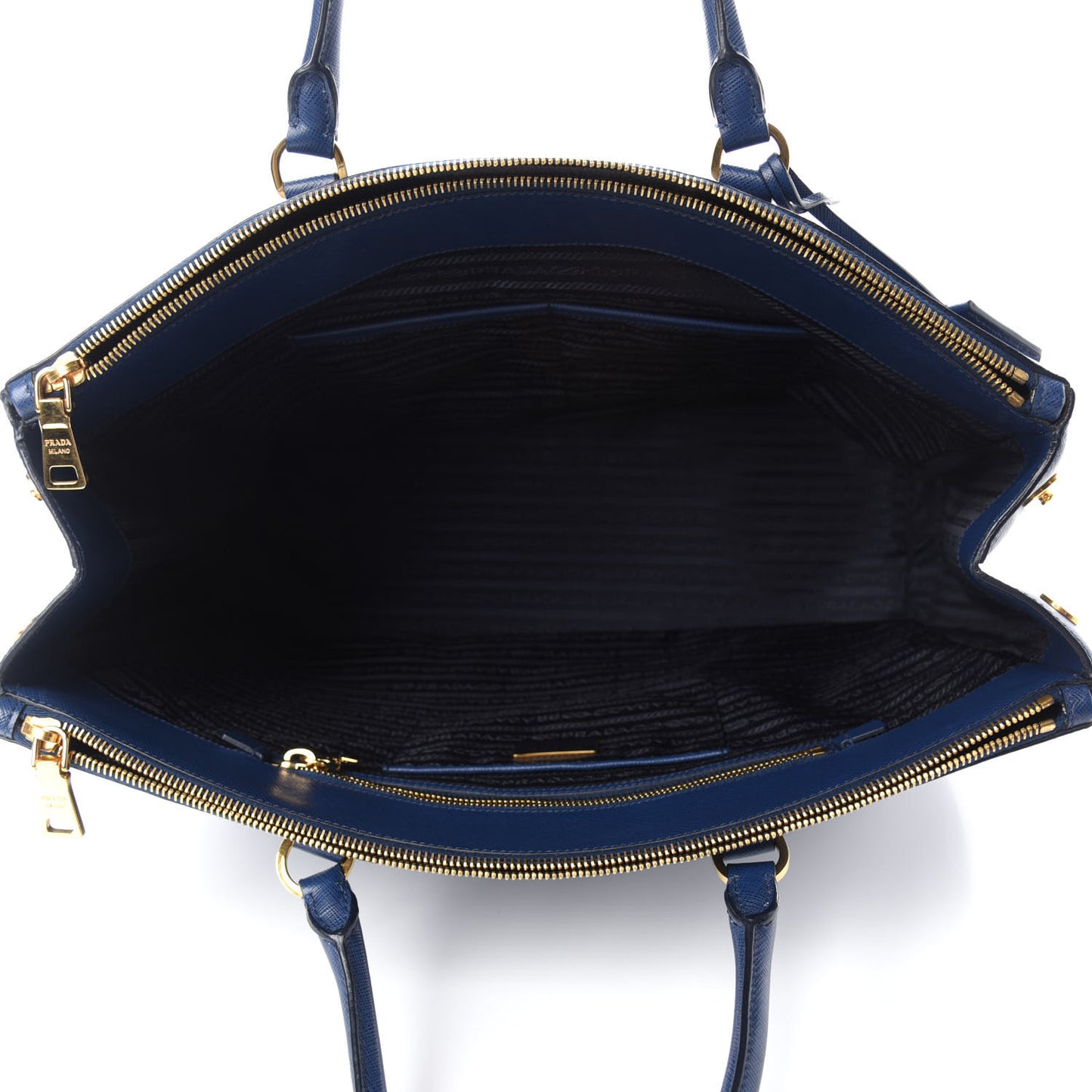 Saffiano Large Galleria Double Zip Tote Cobalto