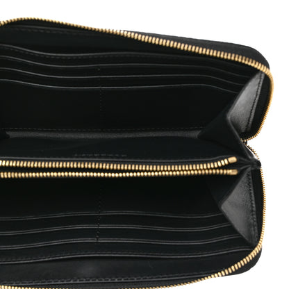 Burberry Haymarket Check Large Ziggy Zip Around Wallet Black 5 of 9
