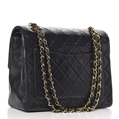 Chanel Lambskin Quilted Medium Double Flap Bag Black 3 of 16