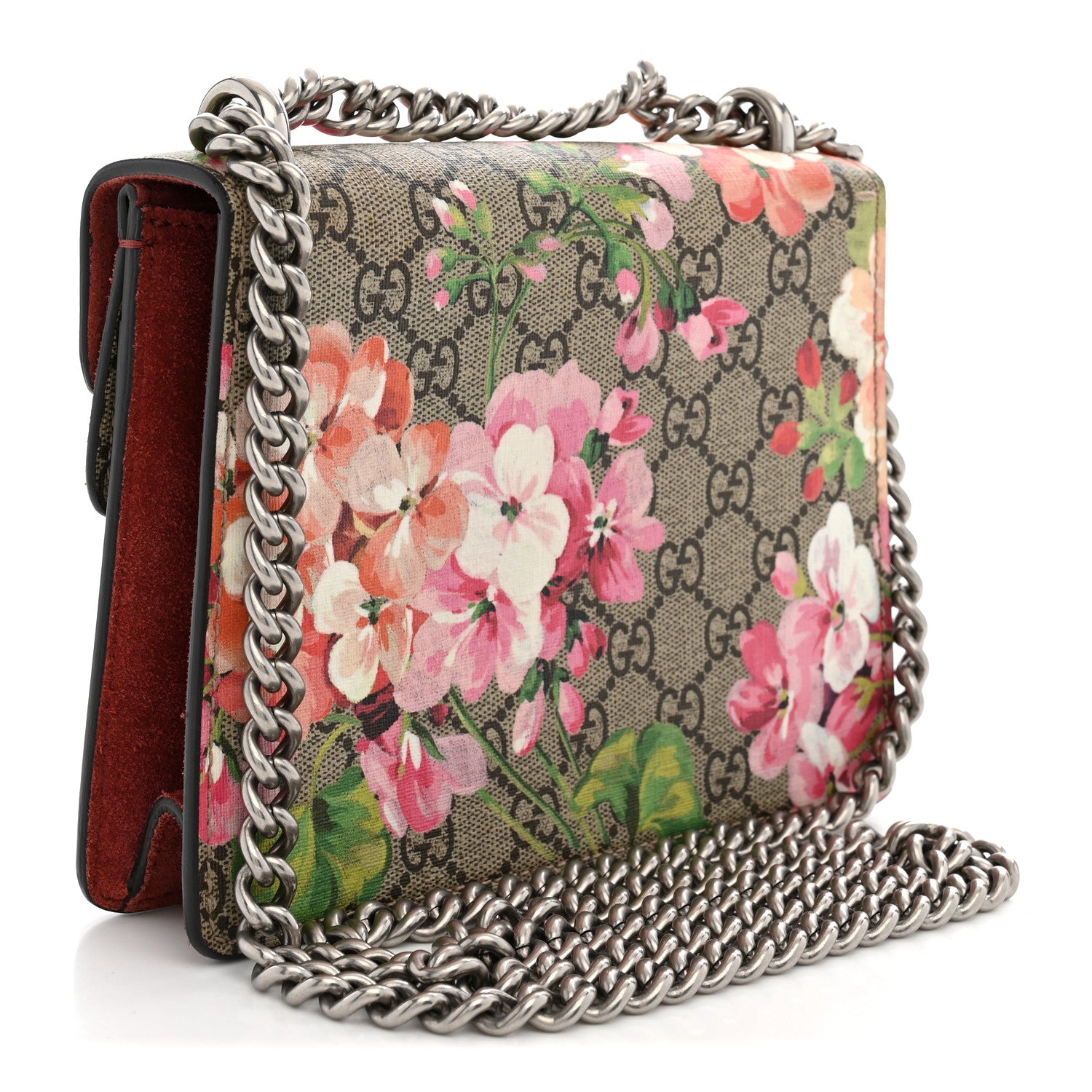 Gucci GG Supreme Monogram Blooms Mini Dionysus Shoulder Bag Beige Multicolor Dry Rose 3 of 12