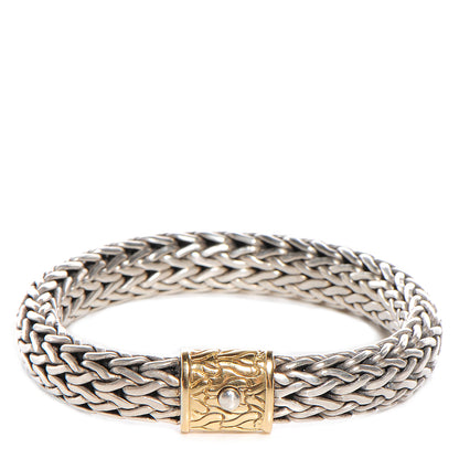 John Hardy Sterling Silver 14k Gold Classic Chain Bracelet Small 1 of 5