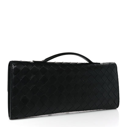 Bottega Veneta Nappa Intrecciato Long Andiamo Top Handle Clutch Black 3 of 8