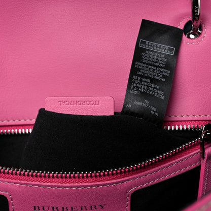 Burberry Trench Calfskin Splash Print Medium DK88 Top Handle Bag Rose 7 of 15