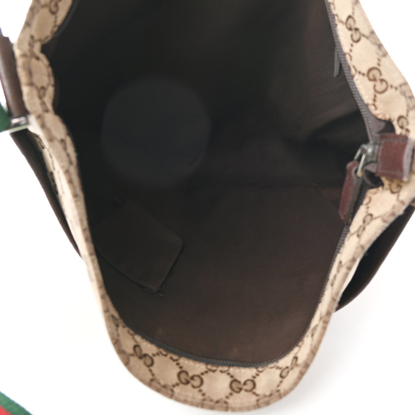 Monogram Web Medium Flat Messenger Bag Brown