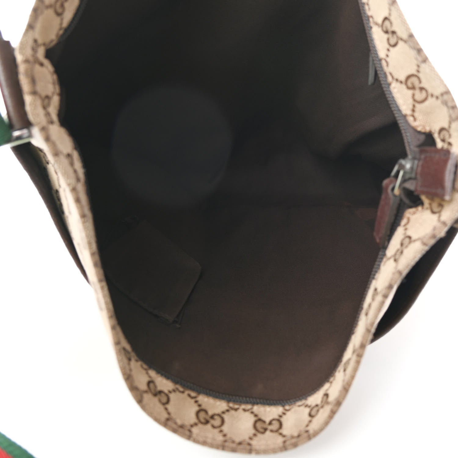 Gucci Monogram Web Medium Flat Messenger Bag Brown 5 of 11