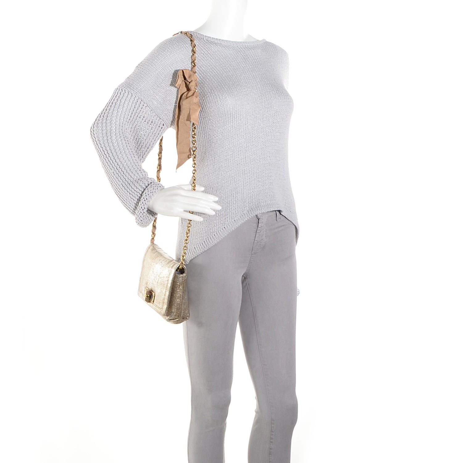 Lanvin Leather Happy Mini Pop Crossbody Metallic 2 of 8