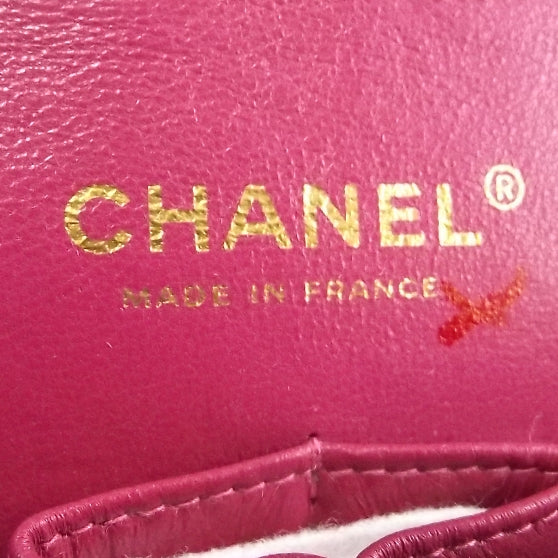 Lambskin Medium Double Flap Pink