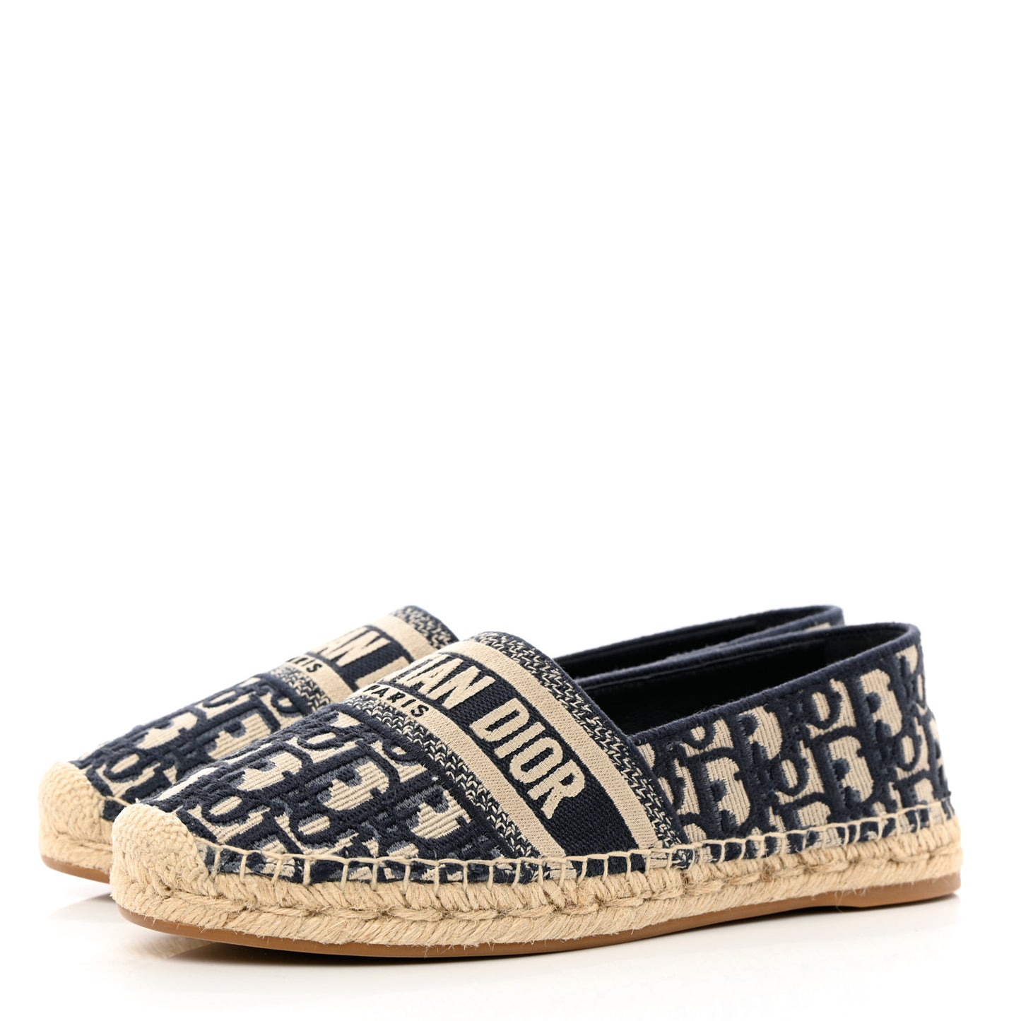 Oblique Embroidered Granville 15mm Espadrilles 39.5 Deep Blue