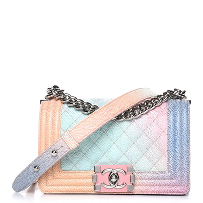 Chanel Caviar Quilted Small Rainbow Boy Flap Multicolor 1 of 8