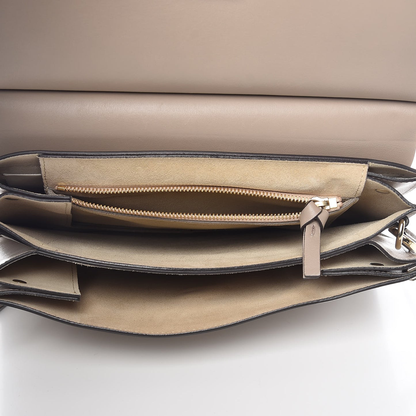 Calfskin Suede Medium Faye Shoulder Bag Motty Grey