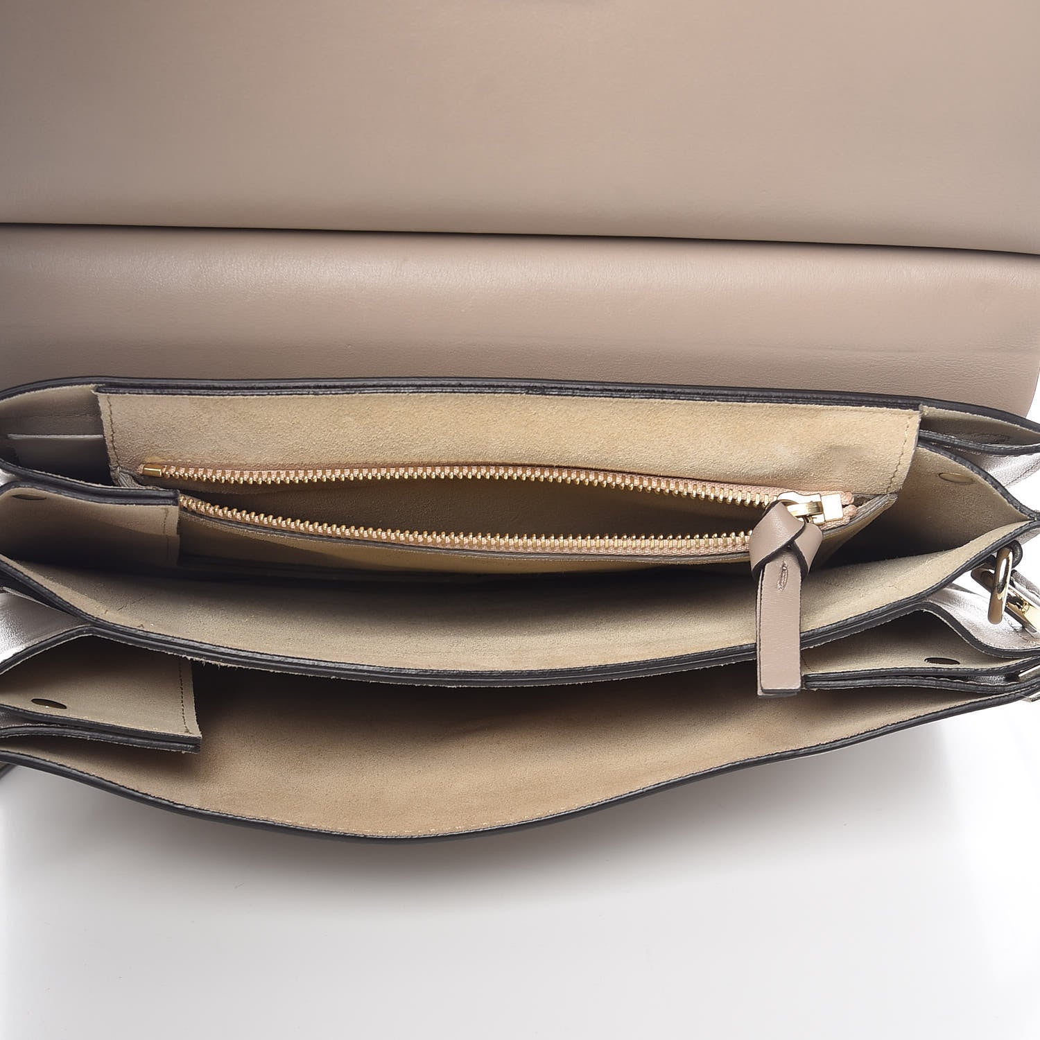 Chloe Calfskin Suede Medium Faye Shoulder Bag Motty Grey 7 of 12