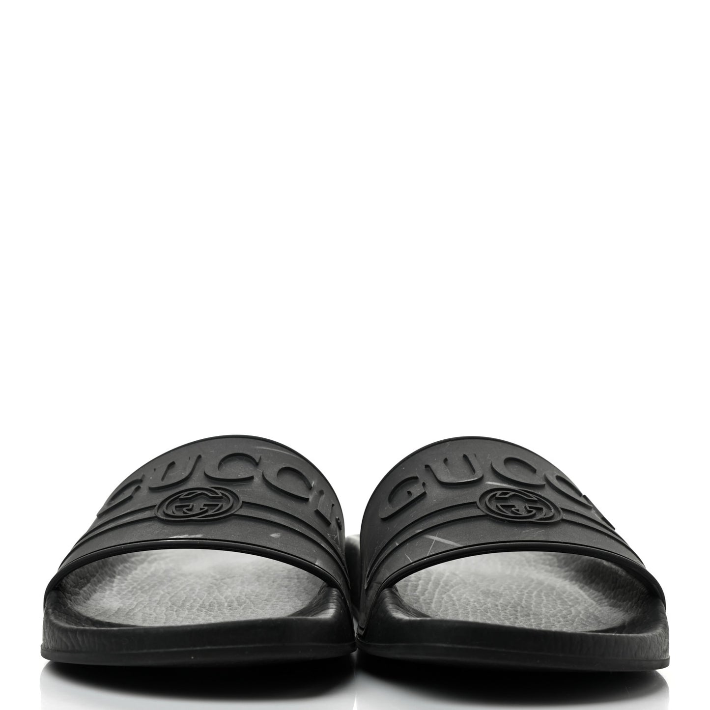 Rubber Womens Logo Slide Sandals 38 Black