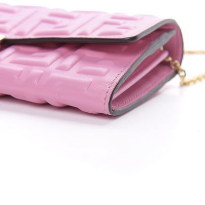 Fendi Nappa Matisse FF Embossed Continental Wallet On Chain Lollypop 11 of 12