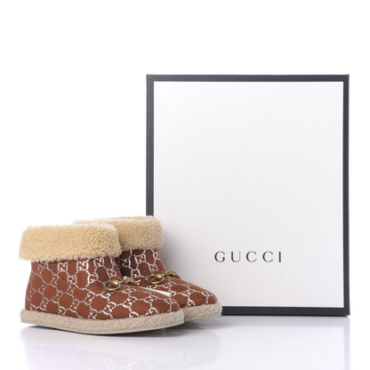 Gucci Canvas Wool Lame GG Monogram Womens Fria Horsebit Ankle Boots 36 Burnt Orange Silver Butterscotch 10 of 10
