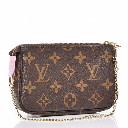 Louis Vuitton Monogram 2016 Christmas Animation Mini Pochette Accessories Rose Ballerine 3 of 7