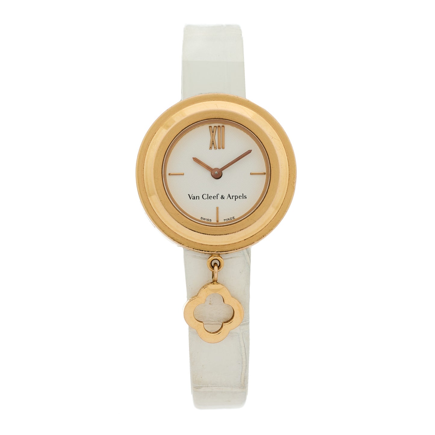 18K Rose Gold Alligator 25mm Charms Quartz Watch