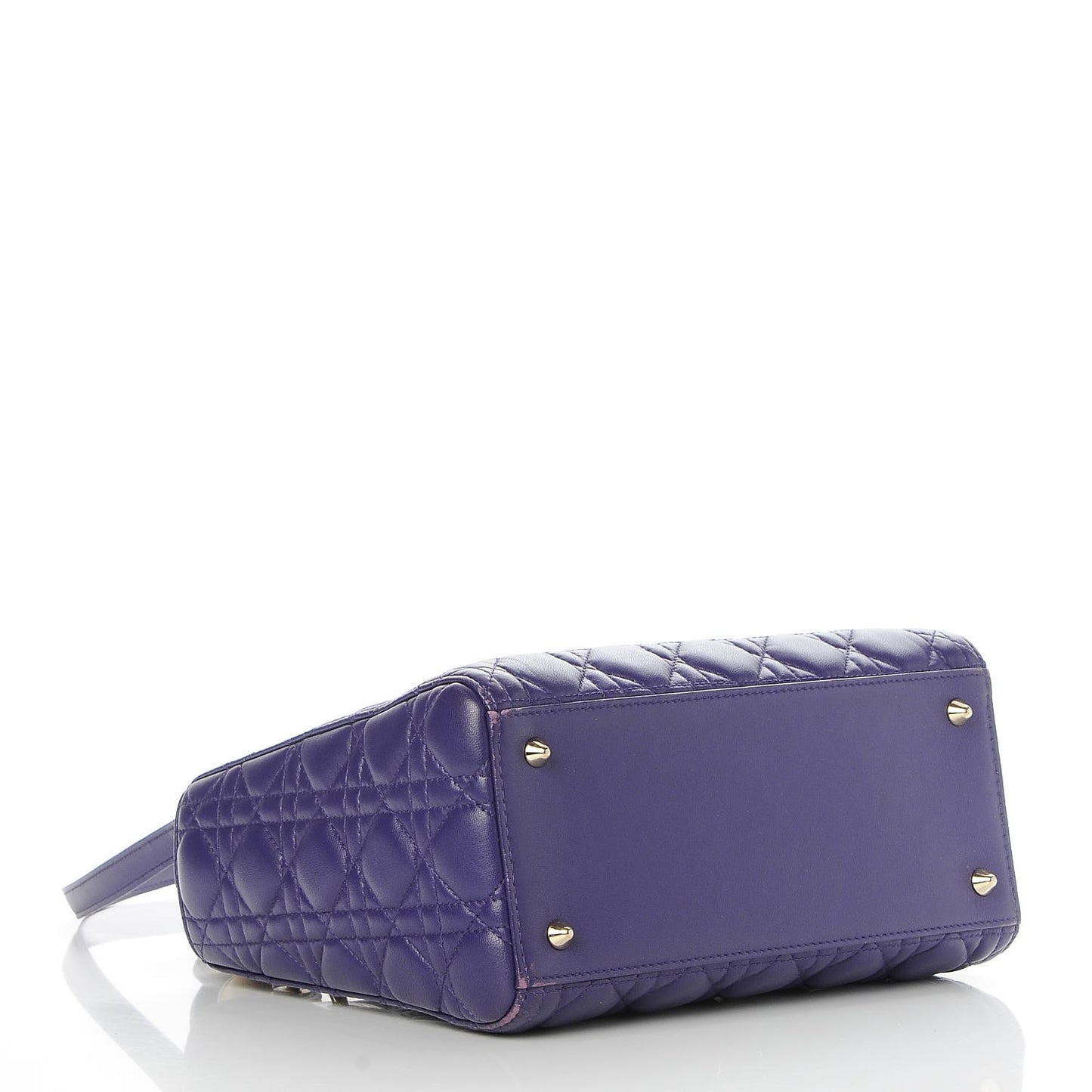 Lambskin Cannage Medium Lady Dior Purple