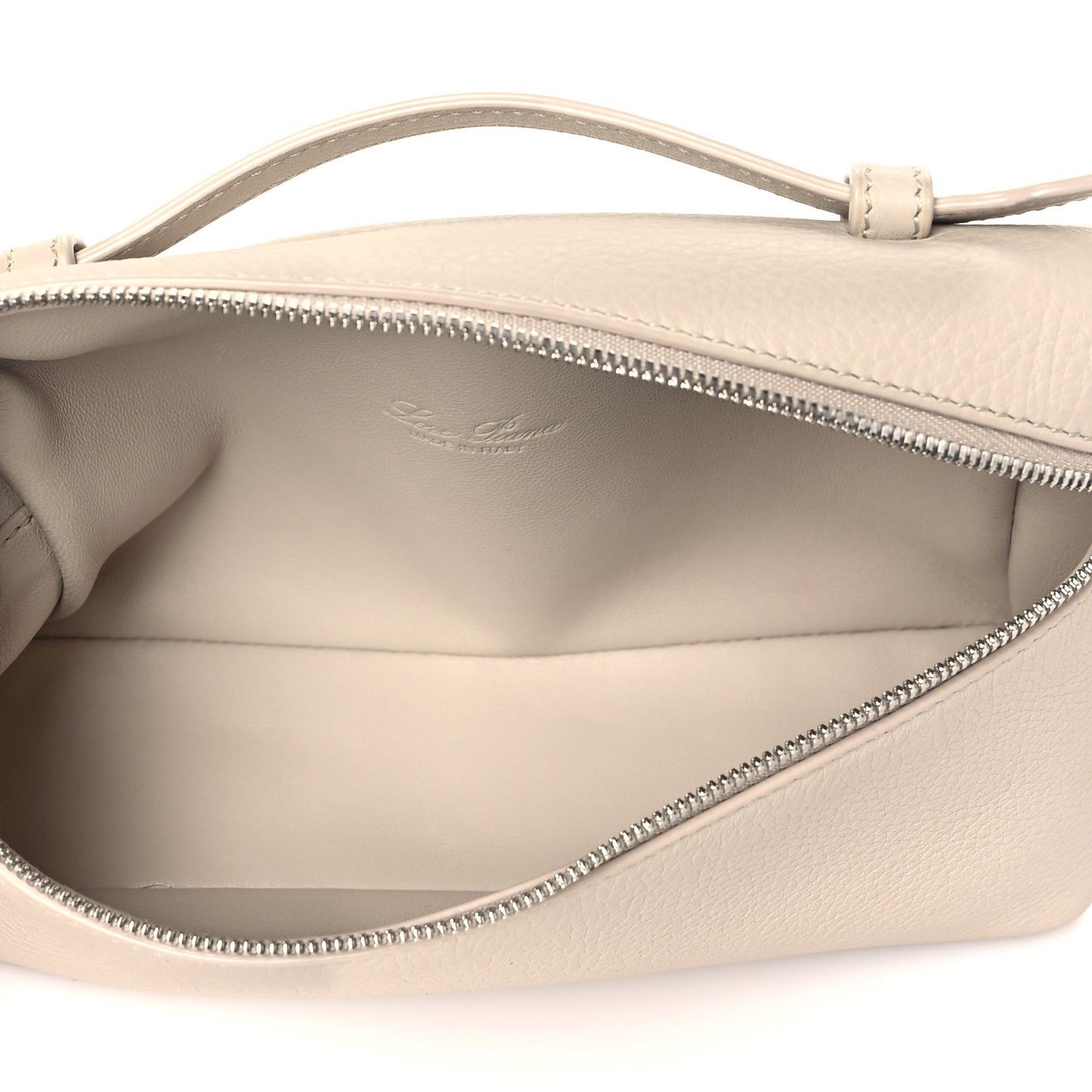Grained Calfskin L19 Extra Pocket Pouch Whisper White