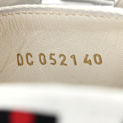 Christian Dior Canvas Dioramour Walk'N'Dior Low Top Sneakers 40 White Black Red 8 of 11