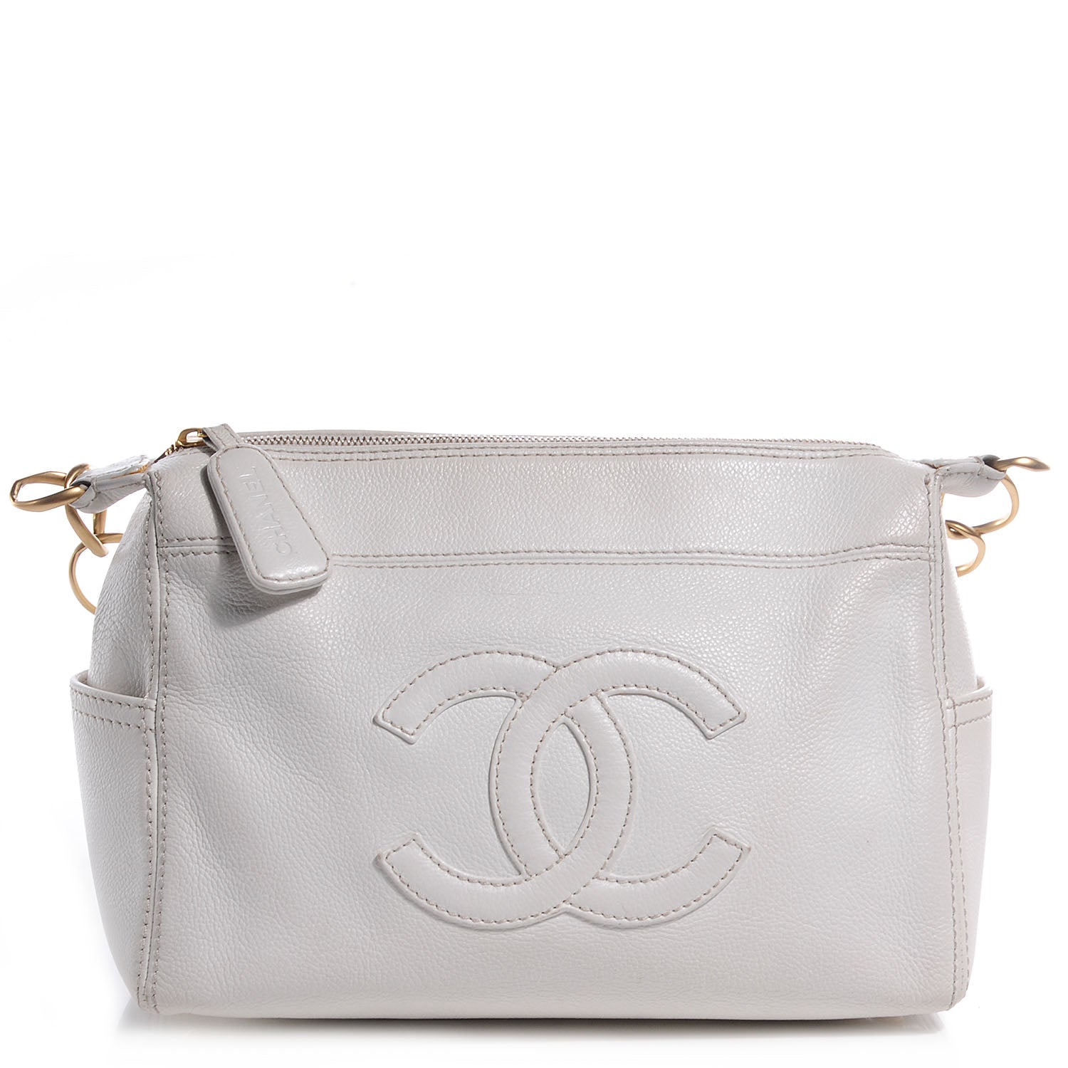 Chanel Caviar CC Hobo White 1 of 7