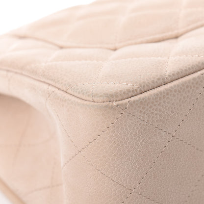 Chanel Iridescent Caviar Quilted Jumbo Double Flap Beige 11 of 14
