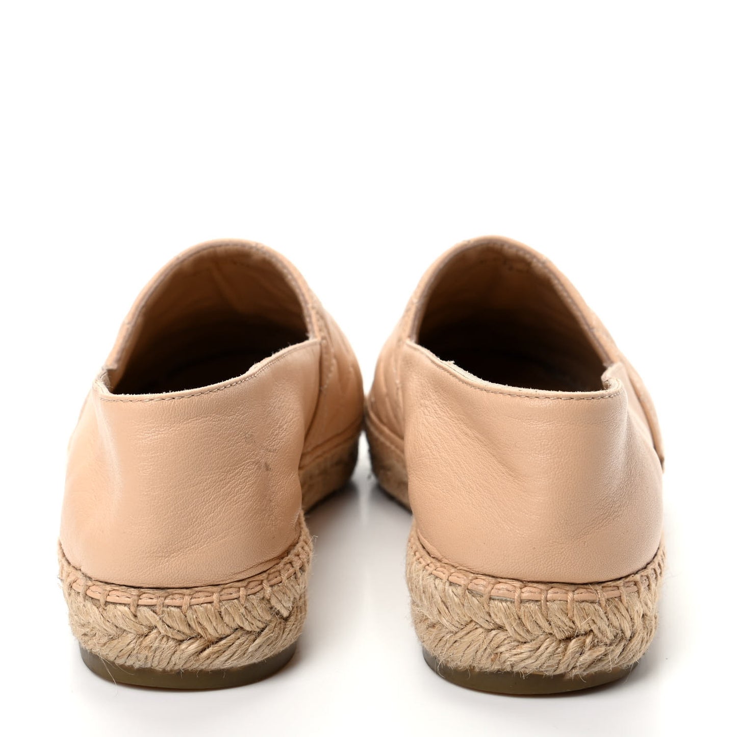 Lambskin Quilted CC Espadrilles 39 Beige