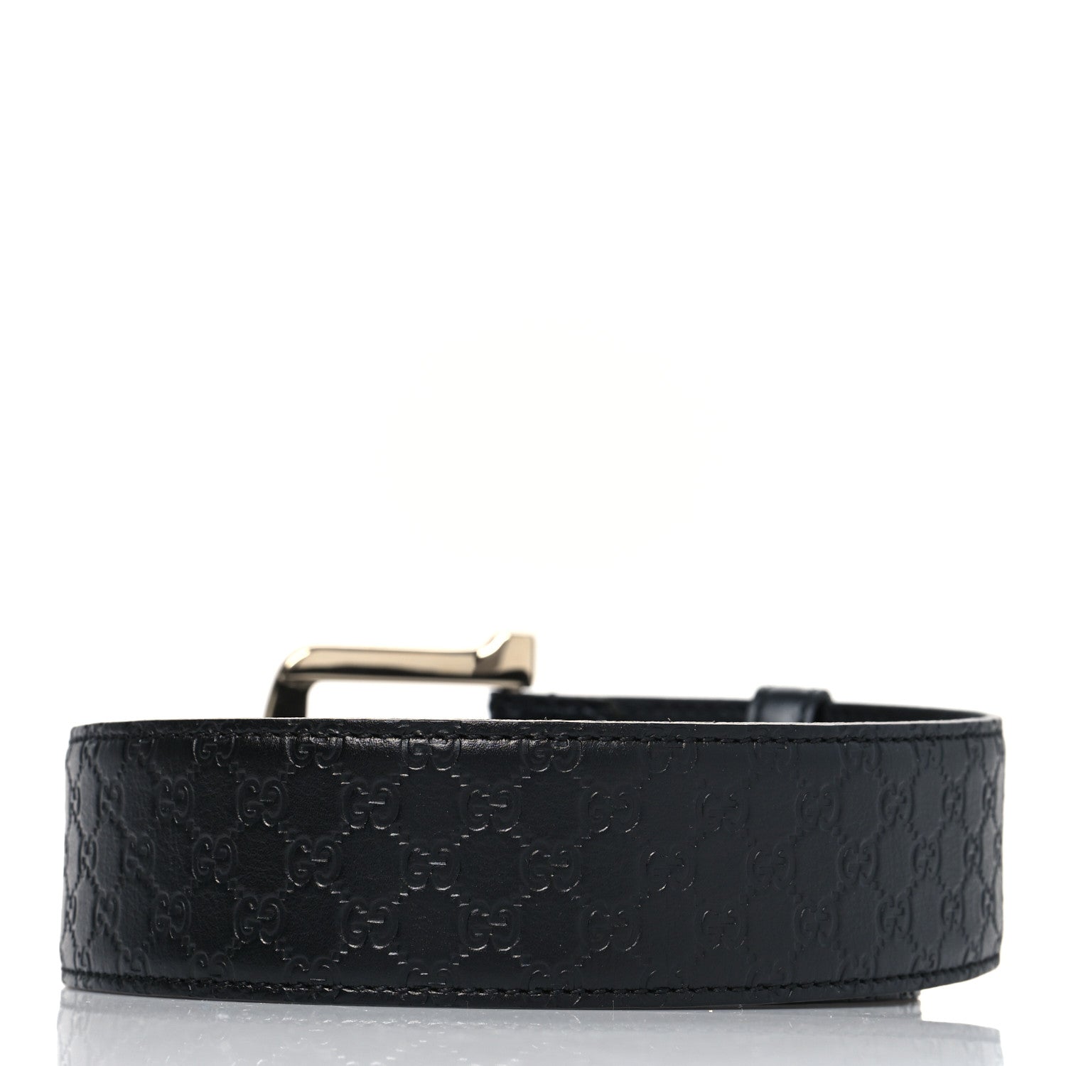 Gucci Soft Microguccissima Margaux Calfskin Belt 75 30 Black 2 of 5