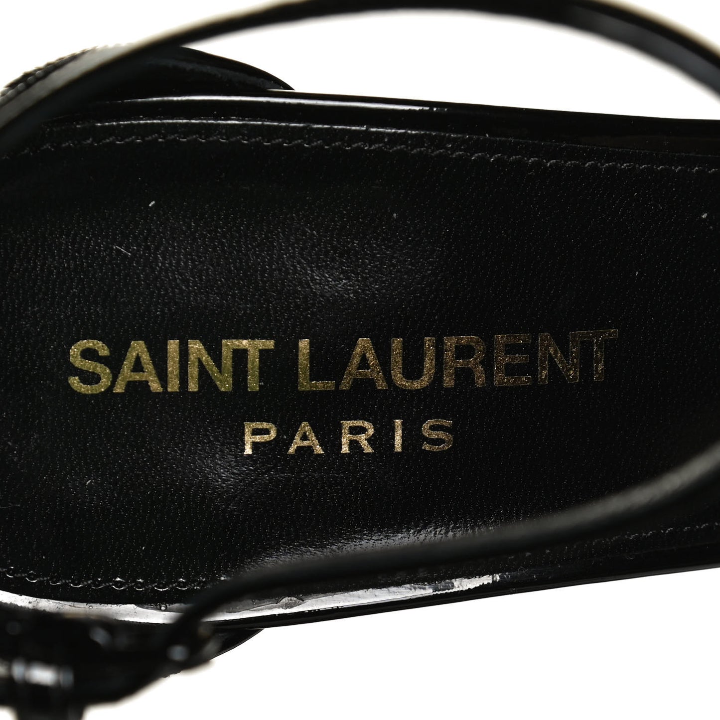 Patent Calfskin Opyum 110 Sandals 39 Black
