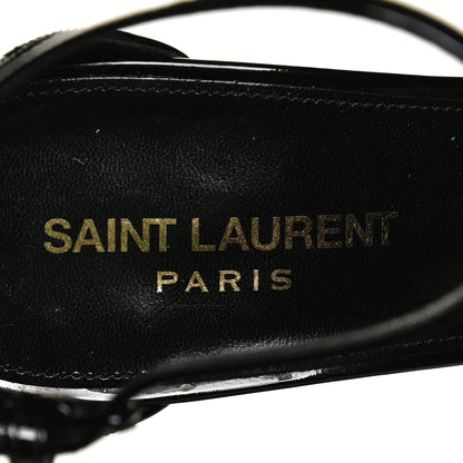 Saint Laurent Patent Calfskin Opyum 110 Sandals 39 Black 8 of 10