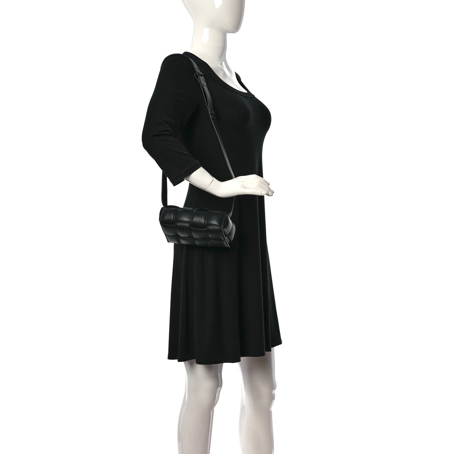 Nappa Maxi Intrecciato Padded The Belt Cassette Bag Black