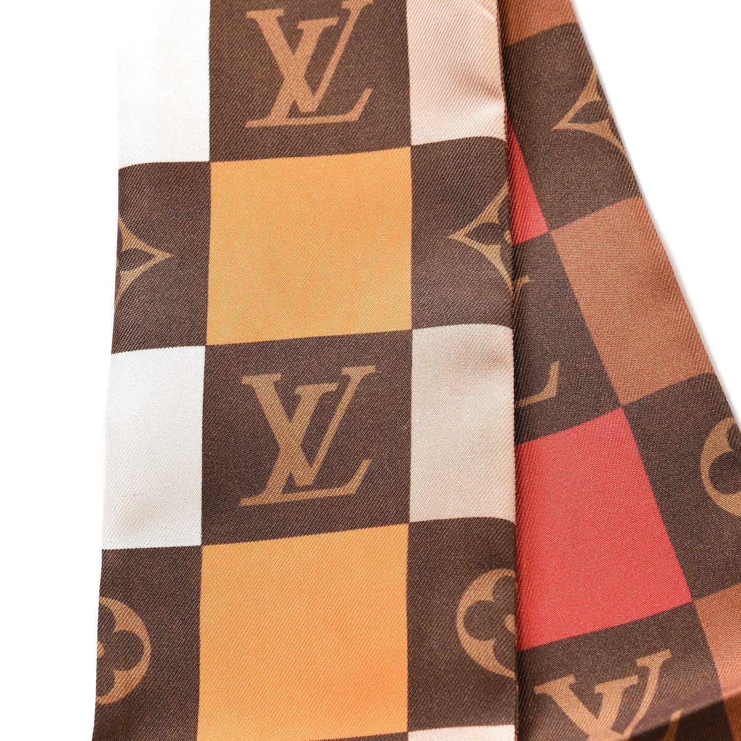 Louis Vuitton Silk Monogram Check Bandeau Beige 2 of 3