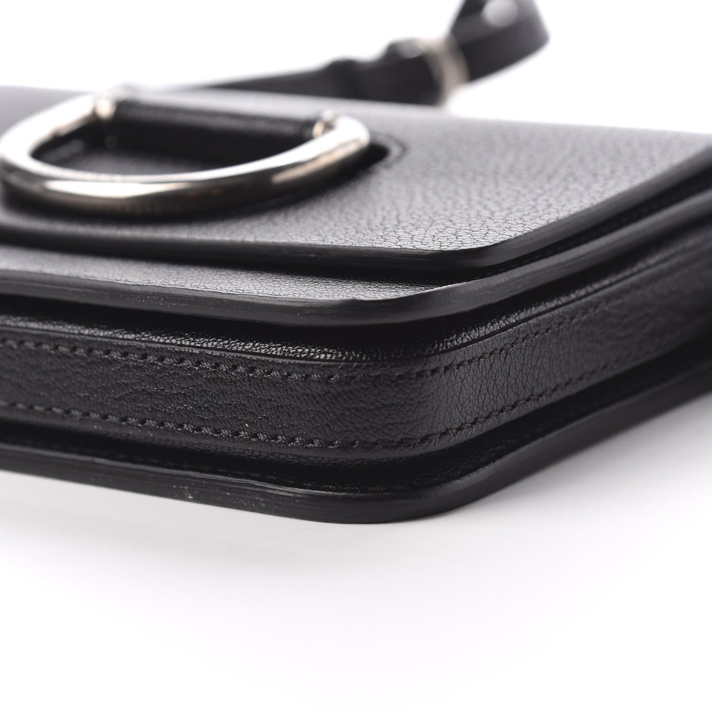 Goatskin Mini D-Ring Bag Black