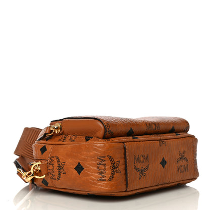 MCM Visetos Camera Crossbody Bag Cognac 3 of 11