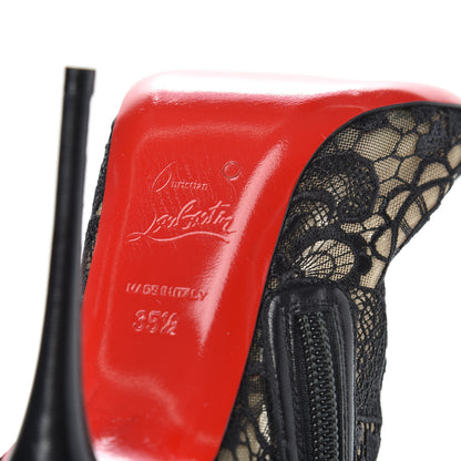 Christian Louboutin Mesh Guipure Wax Lace Kid Miss Tennis 100 Ankle Boots 35.5 Black 7 of 7