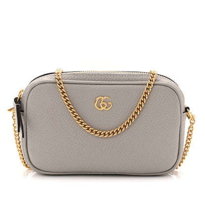 Gucci Dollar Calfskin Super Mini GG Marmont Chain Shoulder Bag Deep Grey 8 of 11