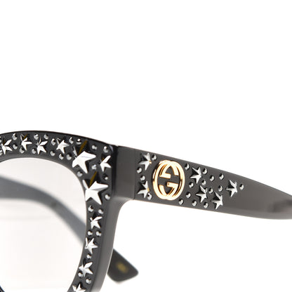 Gucci Acetate Stars Cat Eye Sunglasses GG0116S Black 4 of 7