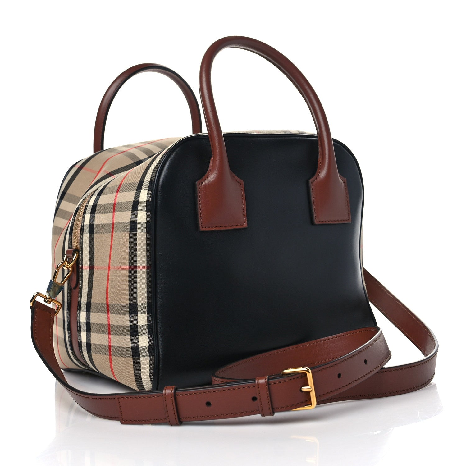 Burberry Smooth Calfskin Small Cube Bowling Bag Black 3 of 8