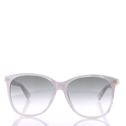 Gucci Acetate Round GG Sunglasses GG0024S Pearl 2 of 7