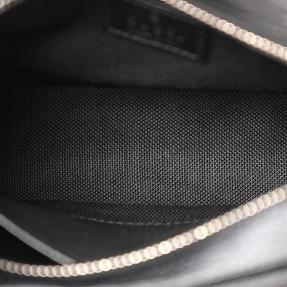 Gucci Monogram Jumbo GG Textured Dollar Calfskin Web Mini Crossbody Bag Black 5 of 13