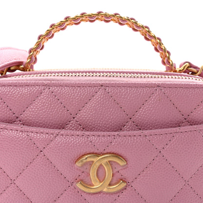 Chanel Caviar Quilted Pick Me Up Mini Vanity Case Pink 8 of 10