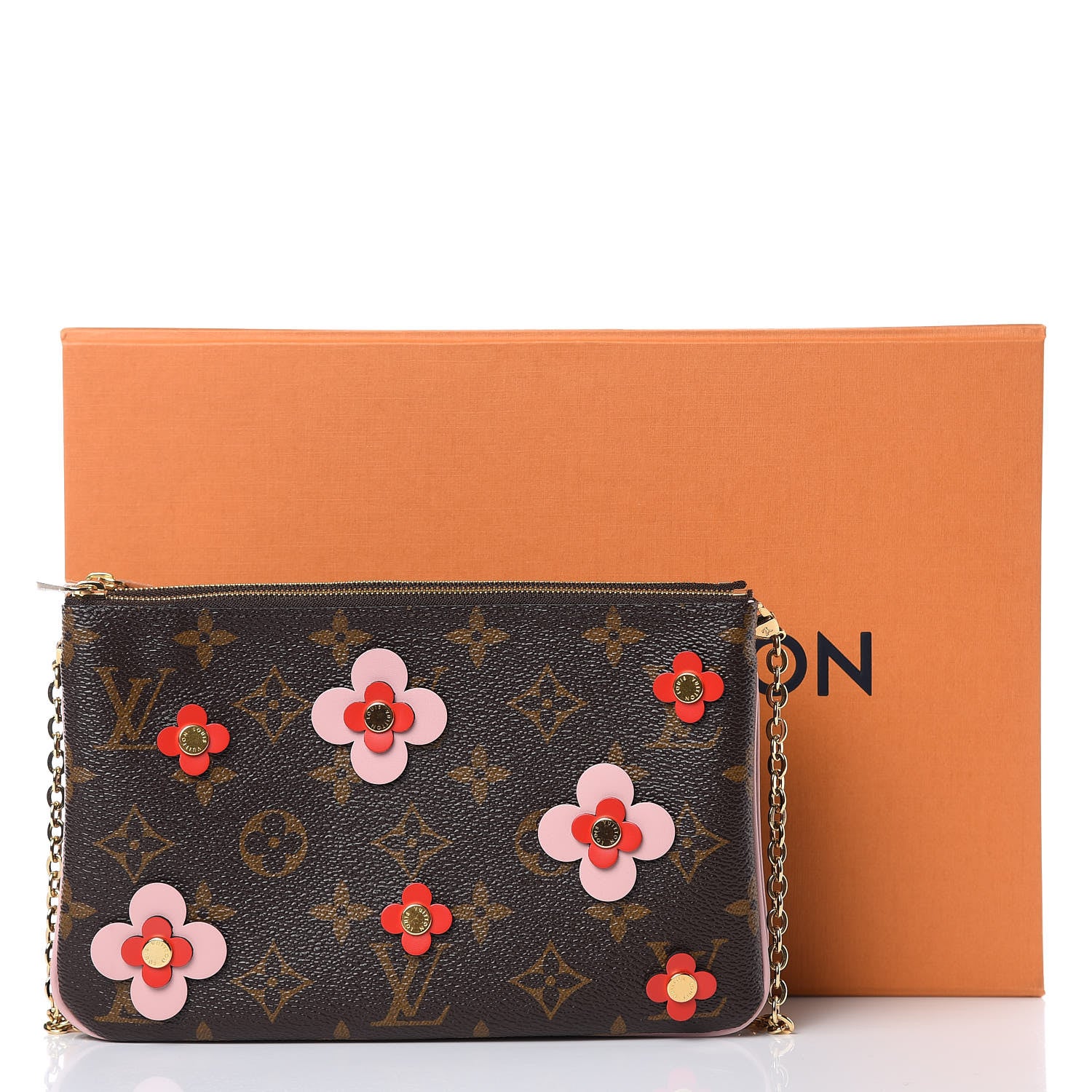 Louis Vuitton Monogram Blooming Flowers Double Zip Pochette 9 of 9