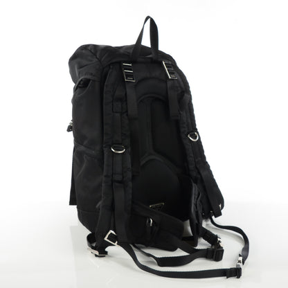 Prada Tessuto Nylon Double Buckle Backpack Black 3 of 7