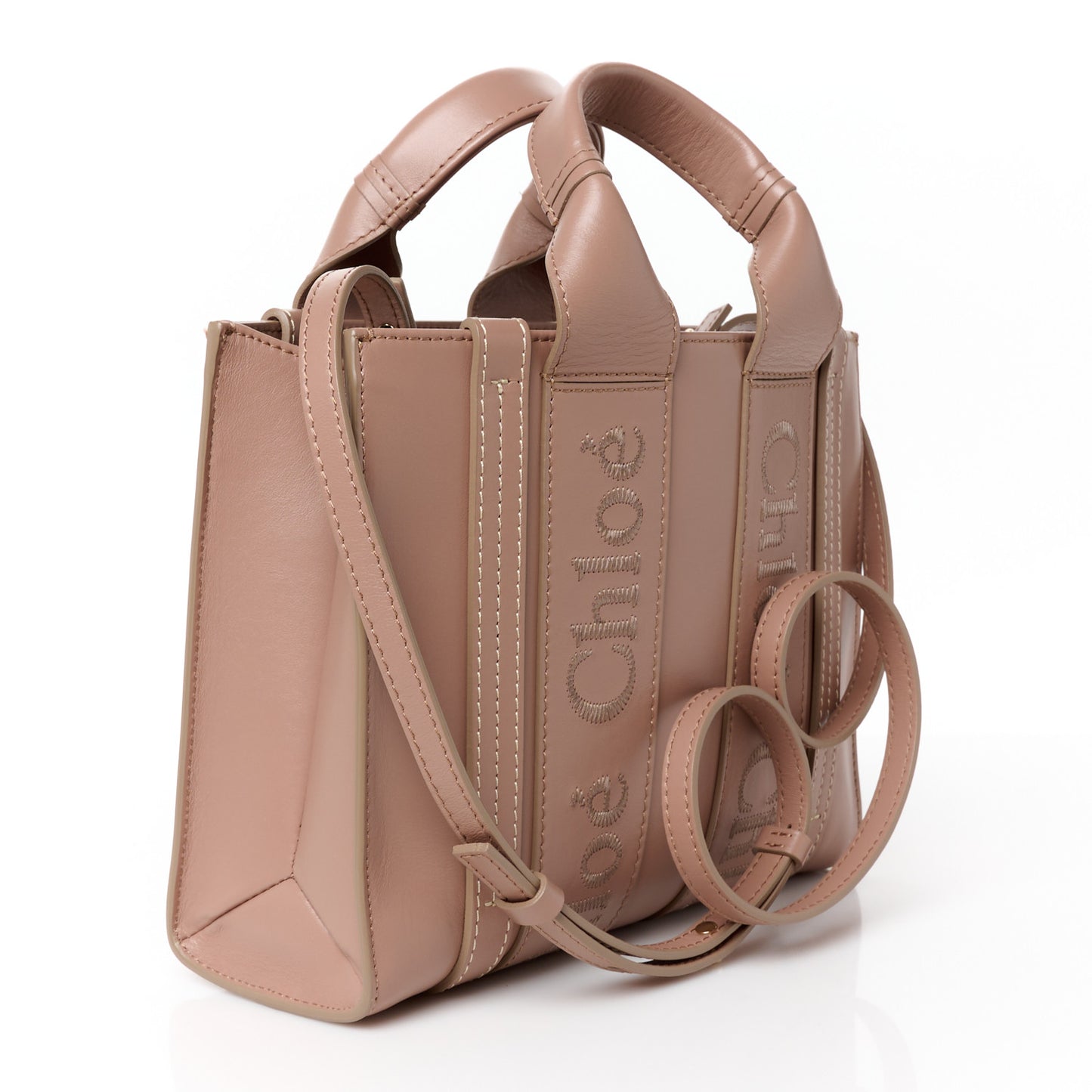 Calfskin Small Woody Tote Anemone Pink