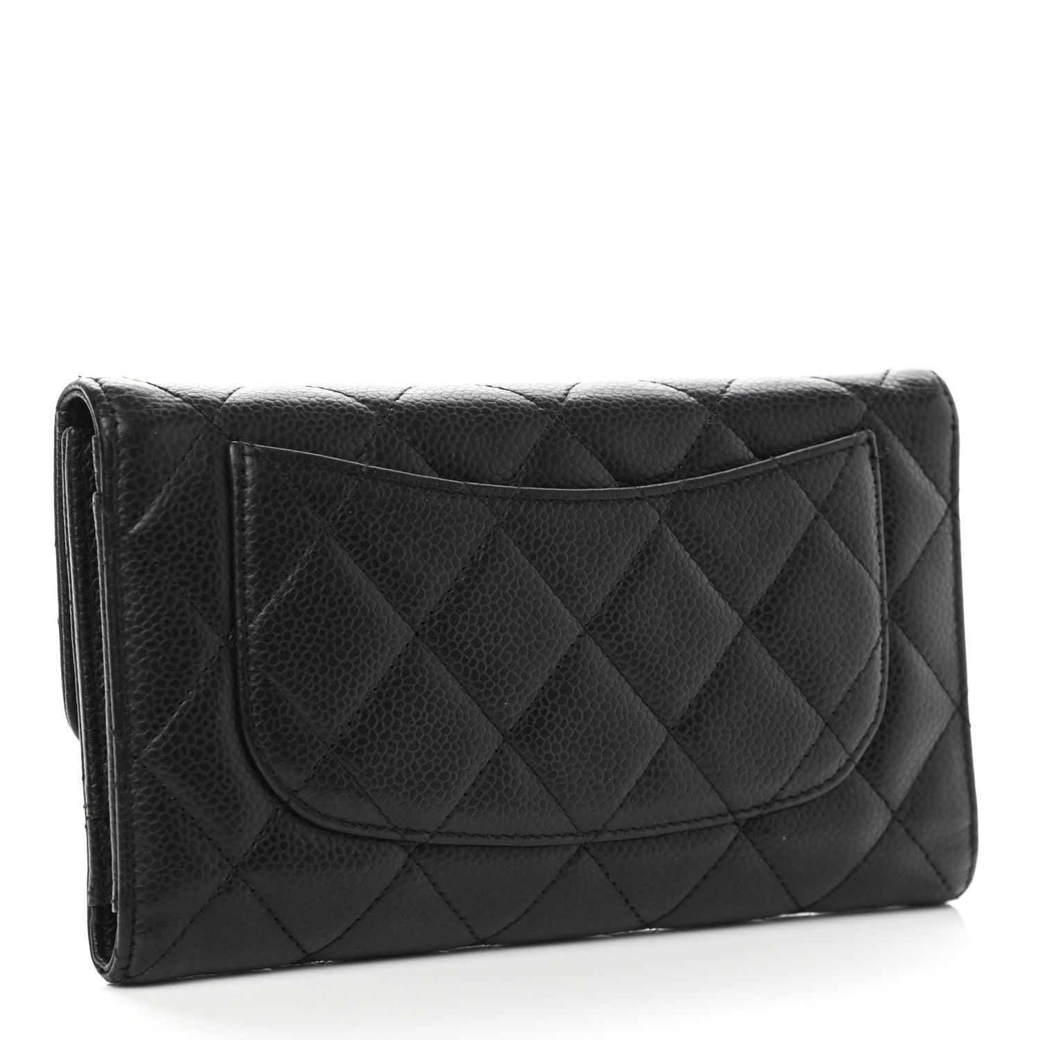 Chanel Caviar Quilted Large Flap Wallet Black 3 of 9