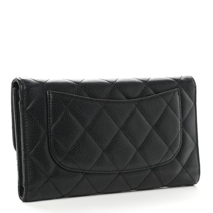 Chanel Caviar Quilted Large Flap Wallet Black 3 of 9